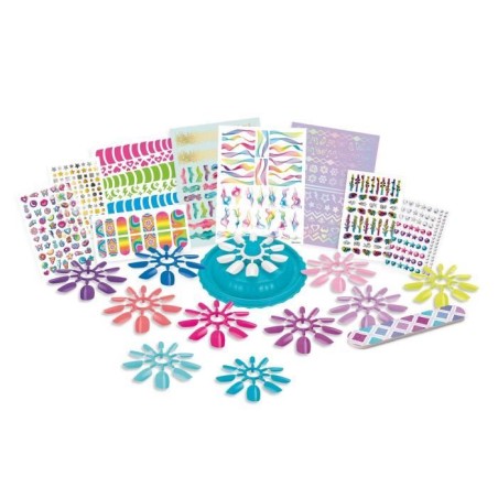 Kit de nail art stylé - Lexibook - Ongles a Presser avec Stickers, Cr