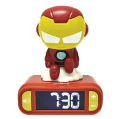 Réveil veilleuse digital LEXIBOOK - Iron Man - 3D lumineux et sonore
