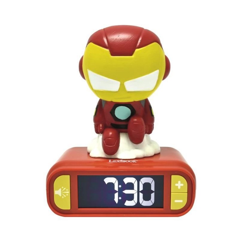 Réveil veilleuse digital LEXIBOOK - Iron Man - 3D lumineux et sonore
