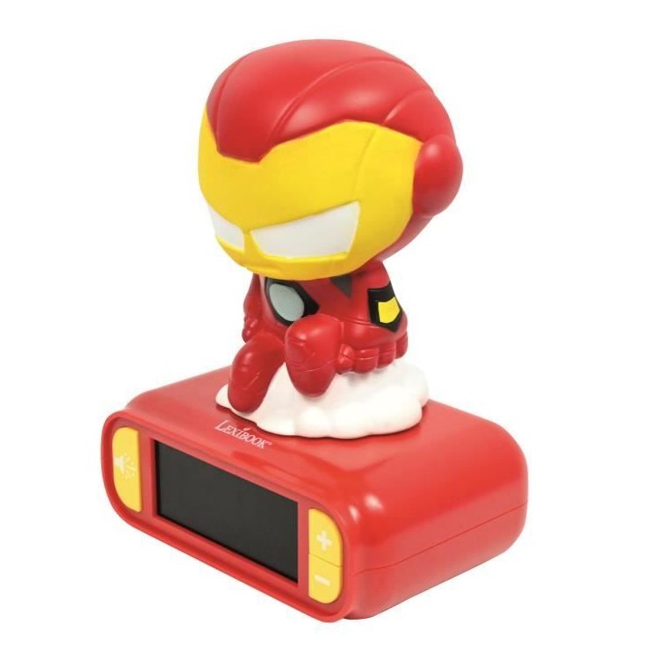 Réveil veilleuse digital LEXIBOOK - Iron Man - 3D lumineux et sonore - Enfant