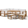 Salon de jardin d'angle modulable LEVATA DINING - Bois d'acacia FSC -