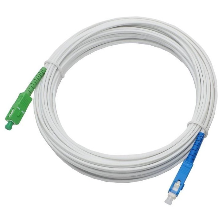 Câble fibre optique - LINEAIRE - FB125H - SC-APC / SC-UPC - 10m - Pour Freebox Câble fibre optique - LINEAIRE - FB125H - SC-APC / SC-UPC - 10m - Pour Freebox