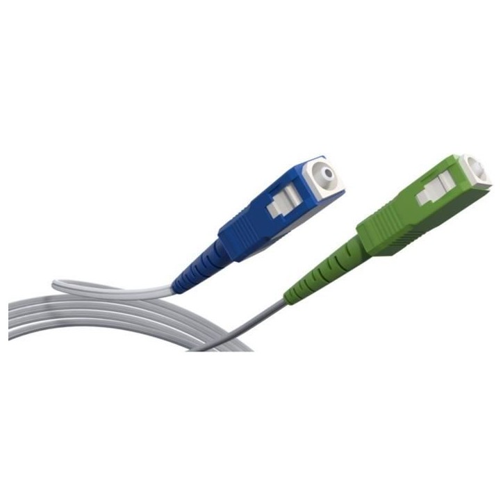 Câble fibre optique - LINEAIRE - FB125H - SC-APC / SC-UPC - 10m - Pour Freebox Câble fibre optique - LINEAIRE - FB125H - SC-APC / SC-UPC - 10m - Pour Freebox
