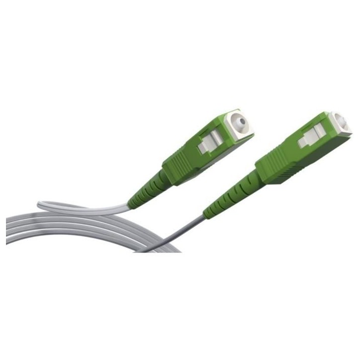 Câble fibre optique - LINEAIRE - FB122J - SC-APC / SC-APC - 20m - Pour Orange Livebox, SFR box fibre, Bouygues Télécom Bbox Câble fibre optique - LINEAIRE - FB122J - SC-APC / SC-APC - 20m - Pour Orange Livebox, SFR box fibre, Bouygues Télécom Bbox