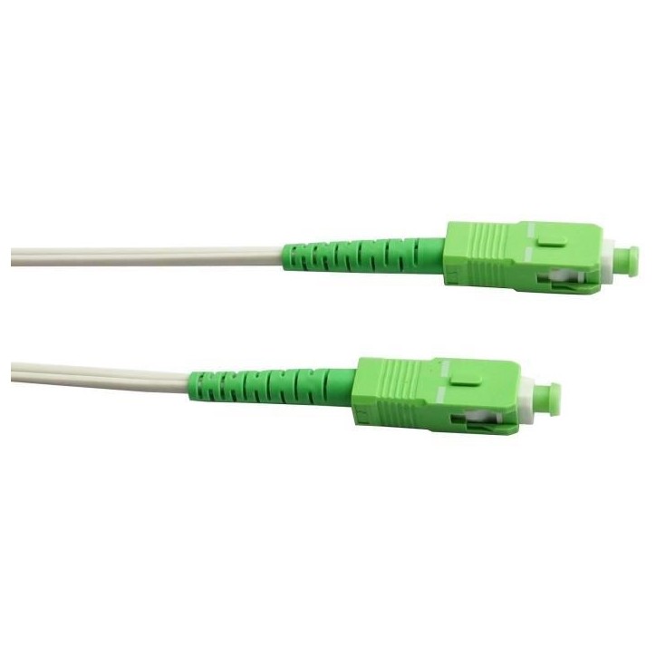 Câble fibre optique - LINEAIRE - FB122J - SC-APC / SC-APC - 20m - Pour Orange Livebox, SFR box fibre, Bouygues Télécom Bbox Câble fibre optique - LINEAIRE - FB122J - SC-APC / SC-APC - 20m - Pour Orange Livebox, SFR box fibre, Bouygues Télécom Bbox