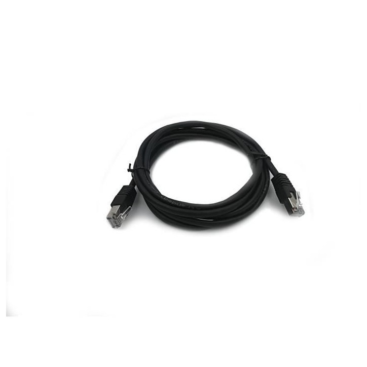Câble RJ45 - LINEAIRE - PCC6FND - Cat.6 - Blindé - F/UTP - Noir - 2m