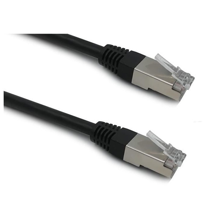 Câble RJ45 - LINEAIRE - PCC6FND - Cat.6 - Blindé - F/UTP - Noir - 2m