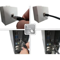 Câble RJ45 - LINEAIRE - PCC6FND - Cat.6 - Blindé - F/UTP - Noir - 2m