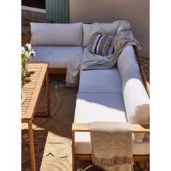 Salon de jardin d'angle modulable LEVATA DINING - Bois d'acacia FSC -