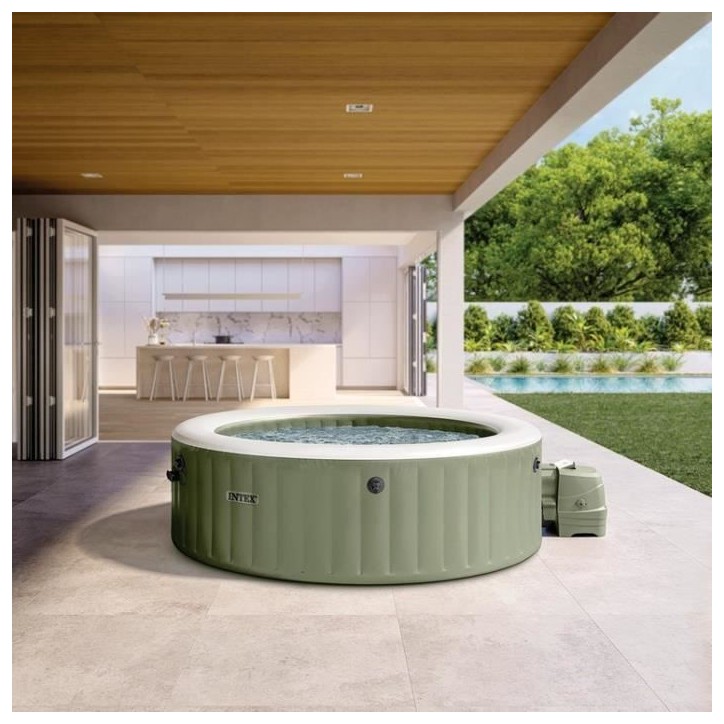 Spa - INTEX - PureSpa Olive - 8 places - 170 diffuseurs a bulles Spa - INTEX - PureSpa Olive - 8 places - 170 diffuseurs a bulles