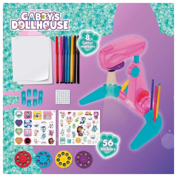Projecteur de dessins - LISCIANIGIOCHI - Gabby et la maison magique - Accessoires Inclus, Modeles Projecteur de dessins - LISCIANIGIOCHI - Gabby et la maison magique - Accessoires Inclus, Modeles