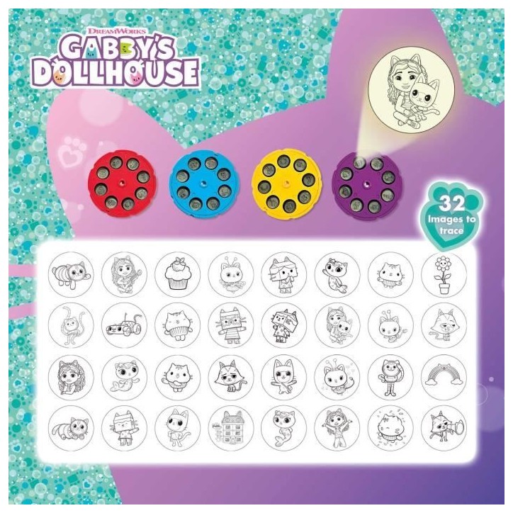 Projecteur de dessins - LISCIANIGIOCHI - Gabby et la maison magique - Accessoires Inclus, Modeles Projecteur de dessins - LISCIANIGIOCHI - Gabby et la maison magique - Accessoires Inclus, Modeles