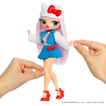 L.O.L. Surprise! O.M.G. Hello Kitty and Friends - Hello Kitty, poupée articulée - 24 cm - 4 modeles a collectionner