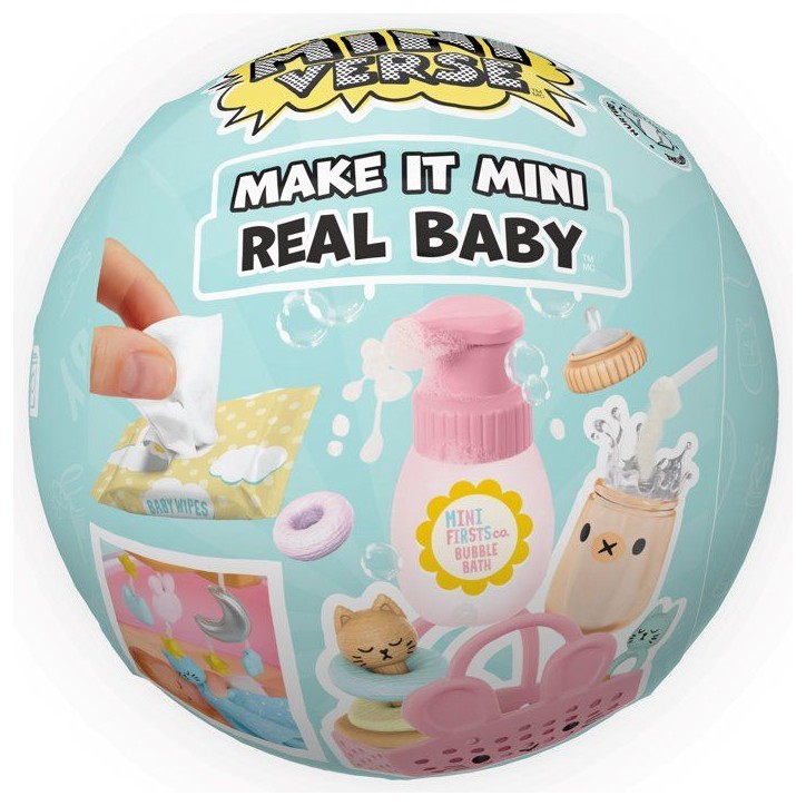 MGA's Miniverse - Make It Mini - Real Baby - 8 objets de puériculture collectionner - Des 8 ans MGA's Miniverse - Make It Mini - Real Baby - 8 objets de puériculture collectionner - Des 8 ans
