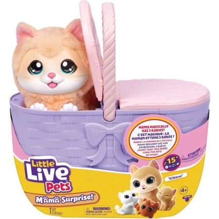 Peluche interactive - LITTLE LIVE PETS - Mama Surprise Chat - Sons - Naissance surprise
