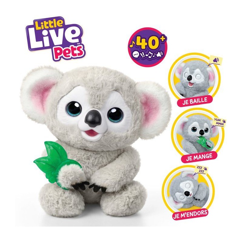 Peluche interactive - LITTLE LIVE PETS - Bébé Koala - Sons - Réacti