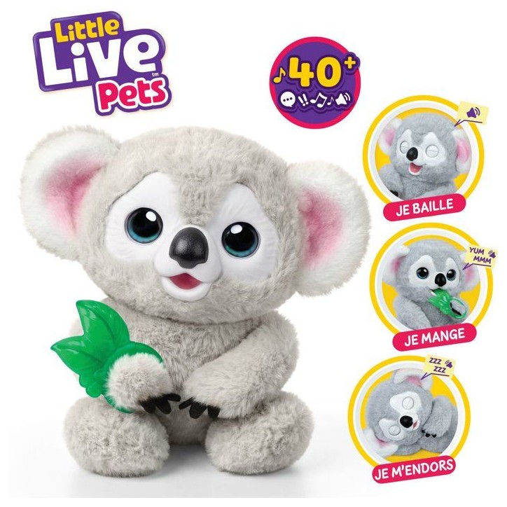 Peluche interactive - LITTLE LIVE PETS - Bébé Koala - Sons - Réactions