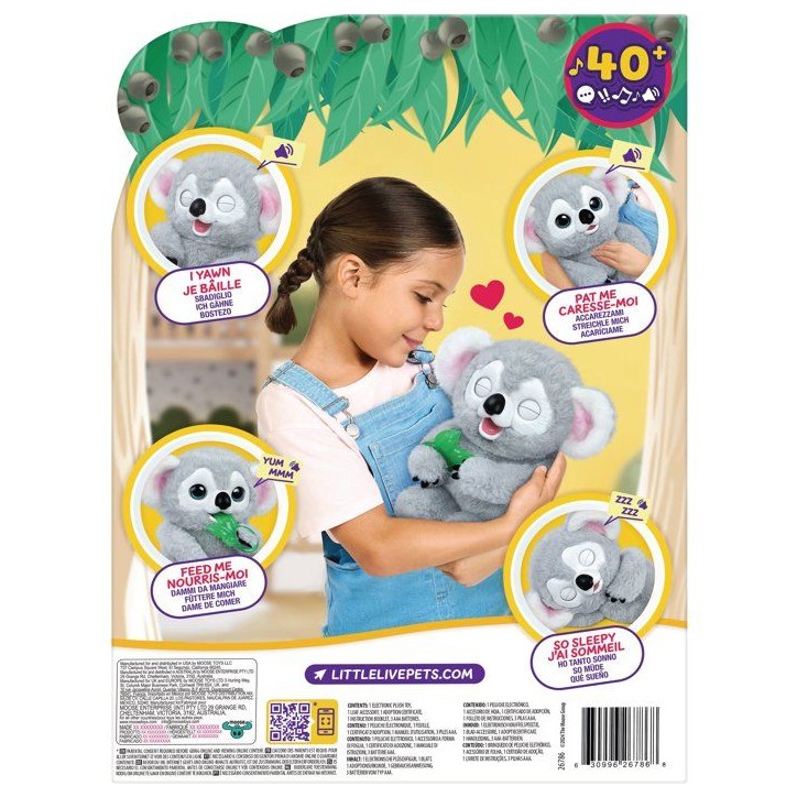 Peluche interactive - LITTLE LIVE PETS - Bébé Koala - Sons - Réactions