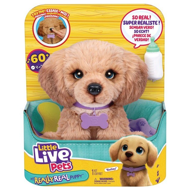 Peluche interactive - LITTLE LIVE PETS - Mini Puppy - Sons - Réactions réalistes