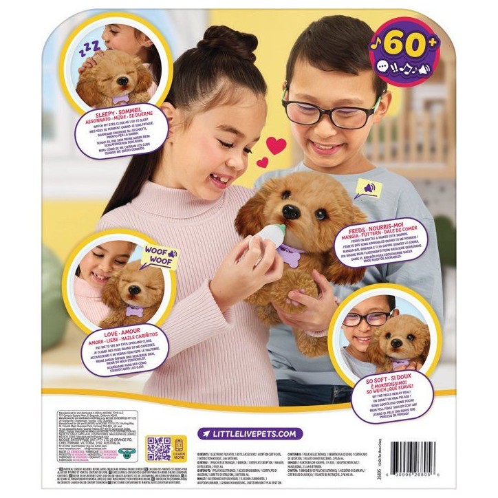 Peluche interactive - LITTLE LIVE PETS - Mini Puppy - Sons - Réactions réalistes