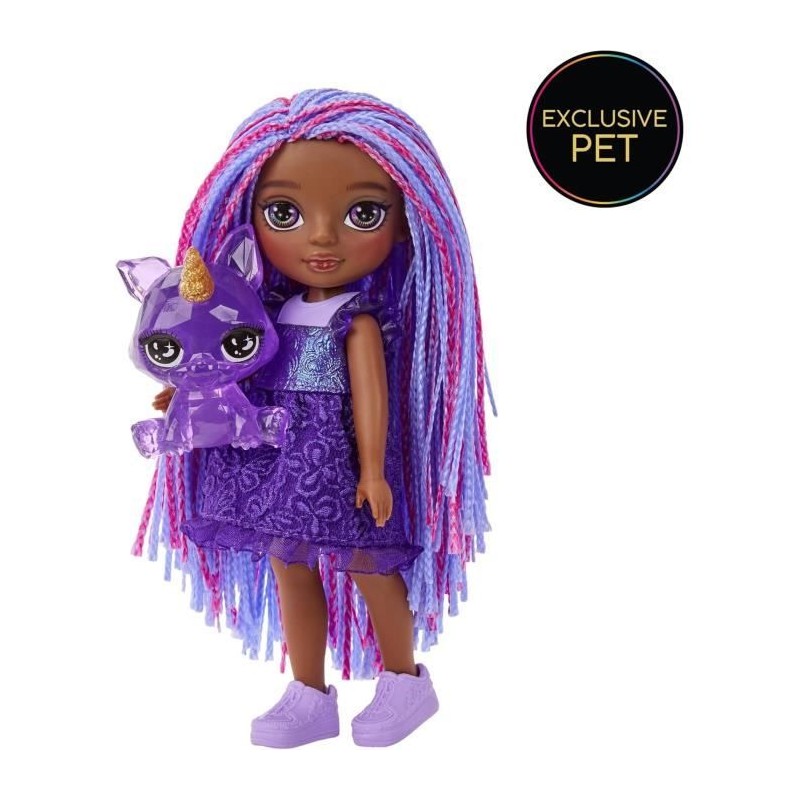 Rainbow High Littles - Poupée 15cm + animal de compagnie - Violet Fon