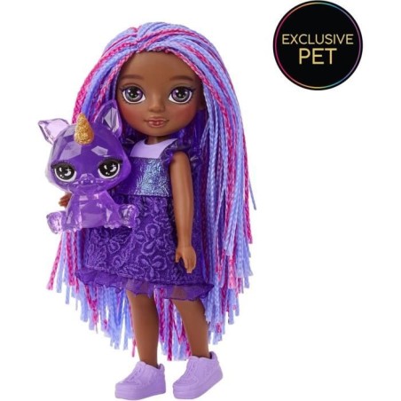 Rainbow High Littles - Poupée 15cm + animal de compagnie - Violet Fon