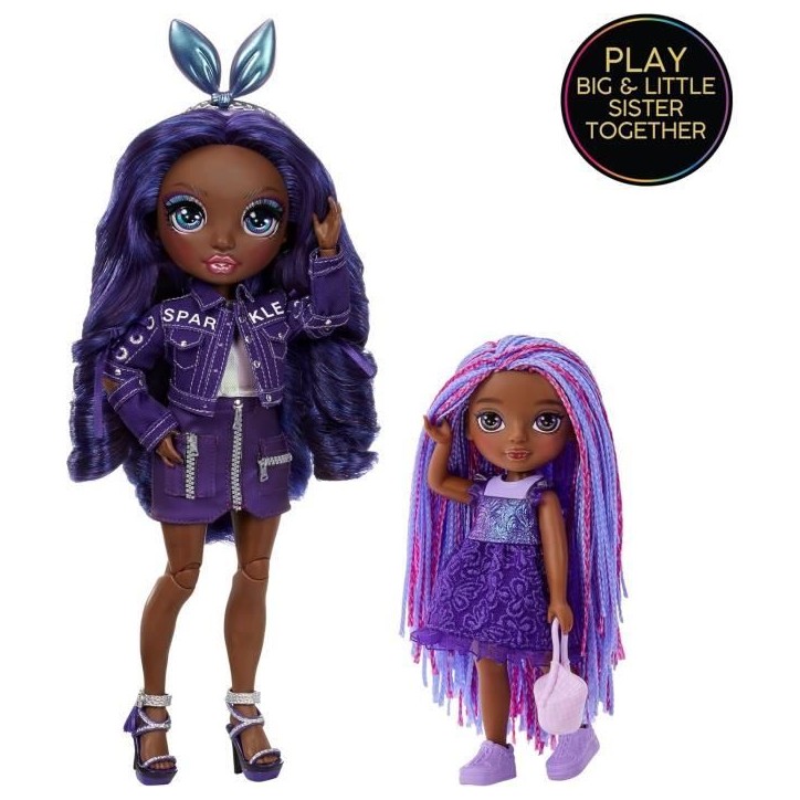 Rainbow High Littles - Poupée 15cm + animal de compagnie - Violet Foncé - Des 4ans Rainbow High Littles - Poupée 15cm + animal de compagnie - Violet Foncé - Des 4ans