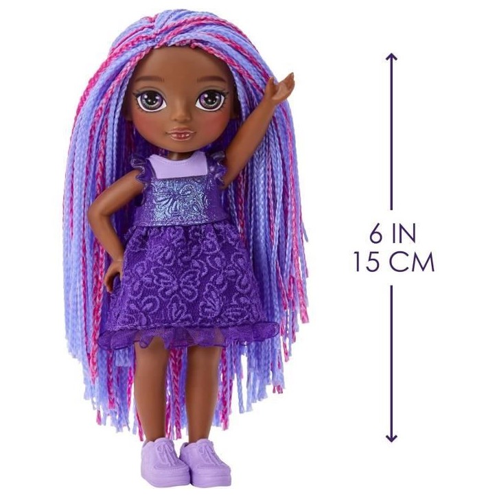 Rainbow High Littles - Poupée 15cm + animal de compagnie - Violet Foncé - Des 4ans Rainbow High Littles - Poupée 15cm + animal de compagnie - Violet Foncé - Des 4ans