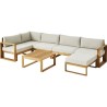 Salon de jardin d'angle modulable LEVATA XL - Bois d'acacia FSC - 8 pe