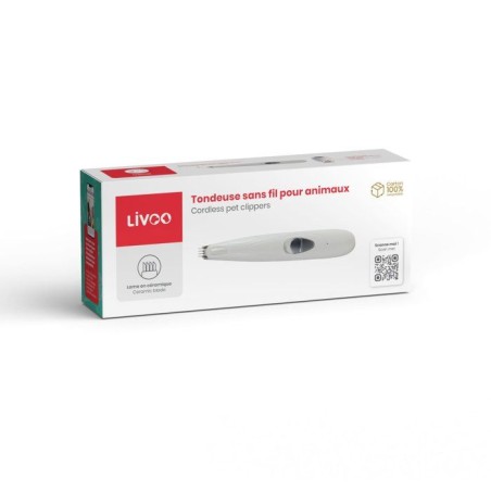 Tondeuse sans fil pour animaux - LIVOO - PET104 - Lame en céramique -