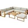 Salon de jardin d'angle modulable LEVATA XL - Bois d'acacia FSC - 8 pe