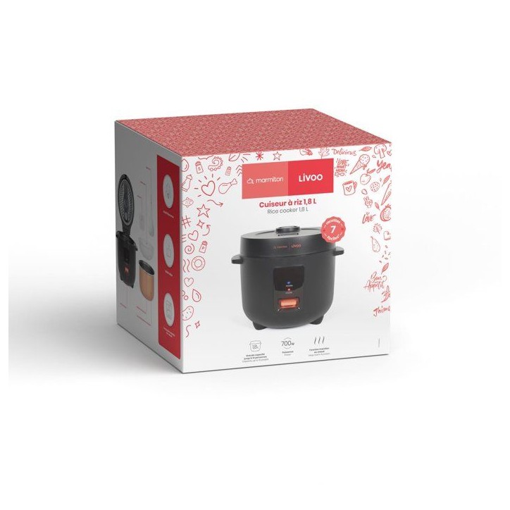 Cuiseur a riz - LIVOO - DOC299 - 1,8 L - maintien au chaud - accessoires inclus Cuiseur a riz - LIVOO - DOC299 - 1,8 L - maintien au chaud - accessoires inclus