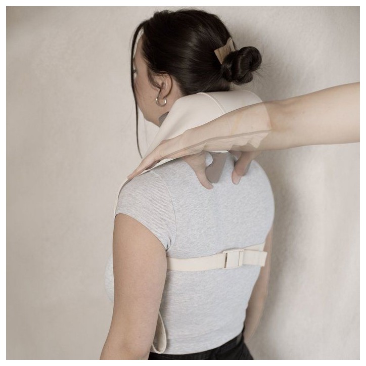 Masseur Shiatsu cou et cervicales - LIVOO - DOS201 - Massage 4D - 6 tetes - Rechargeable