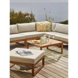 Salon de jardin d'angle modulable LEVATA XL - Bois d'acacia FSC - 8 pe