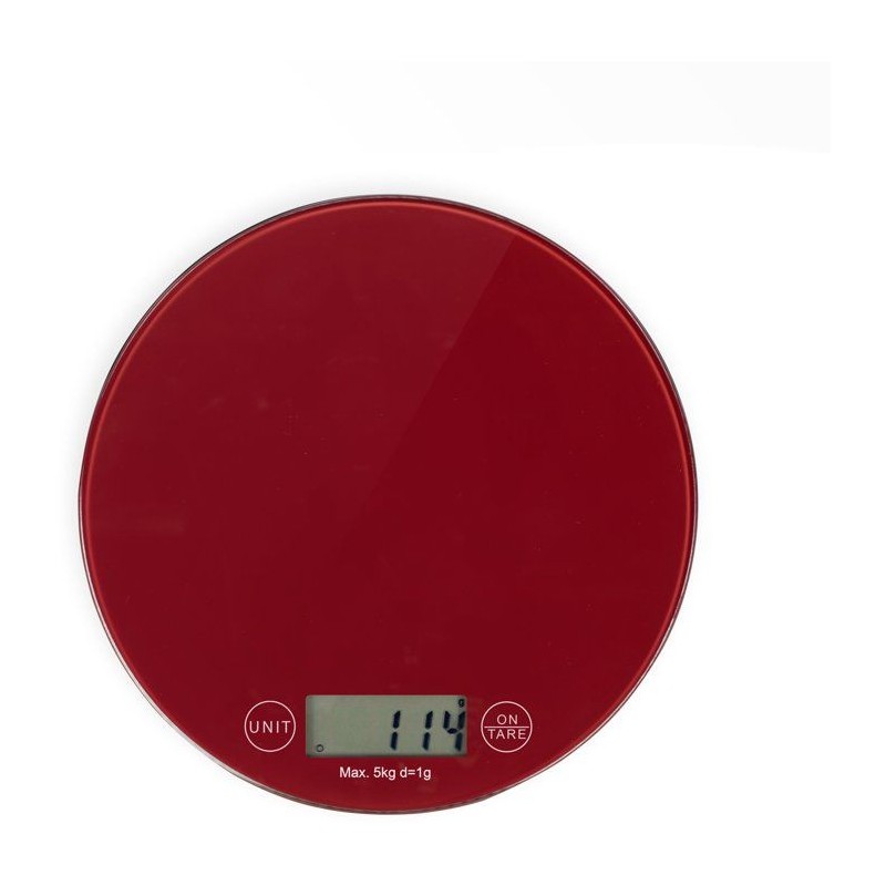 Balance de cuisine électronique - LIVOO - DOM494R - Verre - 5 kg - Mu
