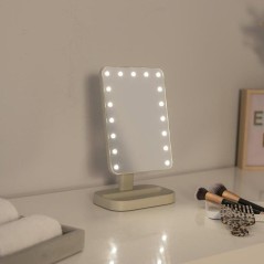 Miroir de maquillage lumineux - LIVOO - DOS206 - LED - 3 modes lumineux - Rotation ajustable