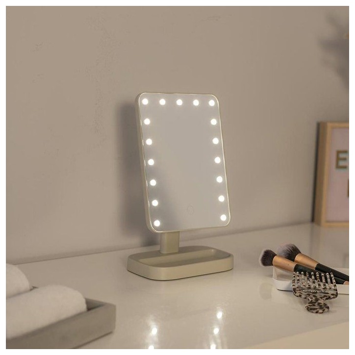 Miroir de maquillage lumineux - LIVOO - DOS206 - LED - 3 modes lumineux - Rotation ajustable