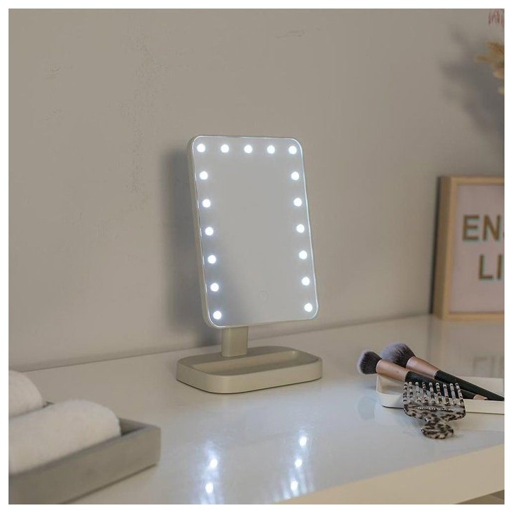 Miroir de maquillage lumineux - LIVOO - DOS206 - LED - 3 modes lumineux - Rotation ajustable