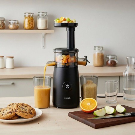 Extracteur de jus compact - LIVOO - DOD215N - 150 W - 60 tr/min - Filtre inox