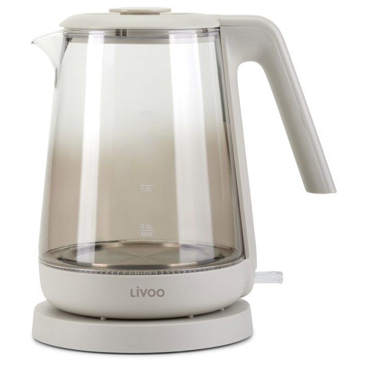Bouilloire - LIVOO - DOD216G - 2200 W - 1,7 L - Verre / Gris Bouilloire - LIVOO - DOD216G - 2200 W - 1,7 L - Verre / Gris