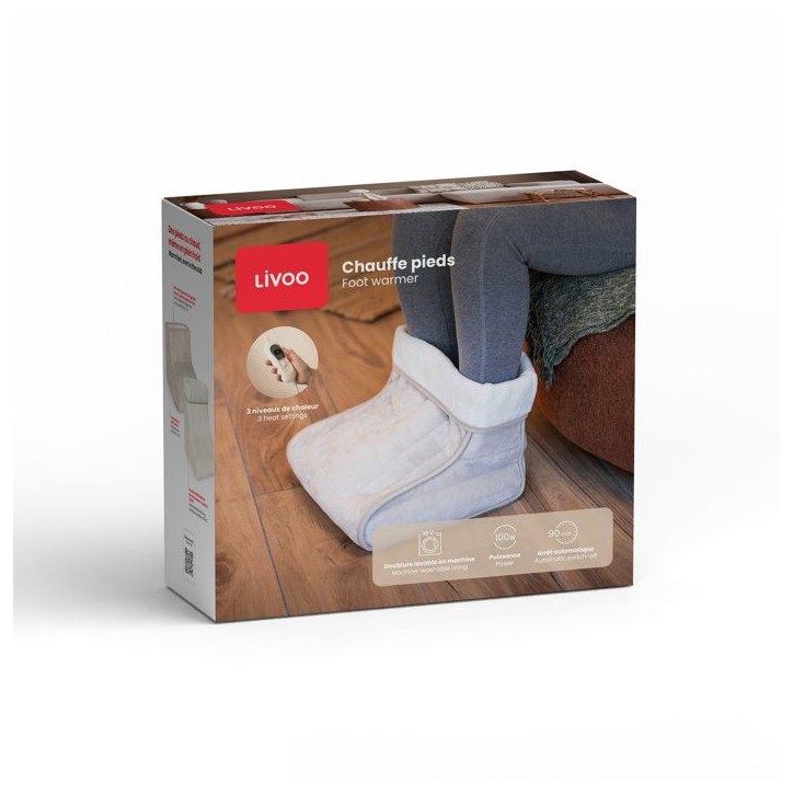 Chauffe-pieds chauffant - LIVOO - DOS220C - 100 W - 3 niveaux de chaleur - Jusqu'a pointure 47 Chauffe-pieds chauffant - LIVOO - DOS220C - 100 W - 3 niveaux de chaleur - Jusqu'a pointure 47