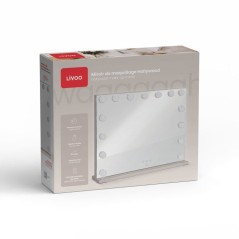 Miroir de maquillage Hollywood - LIVOO - DOS225G - 15 LED - Grand form