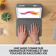 Etui clavier - Logitech - Combo Touch - AZERTY - Pour iPad 9eme géné