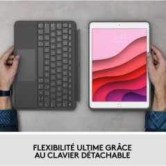 Etui clavier - Logitech - Combo Touch - AZERTY - Pour iPad 9eme géné