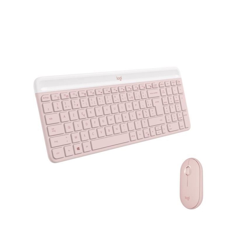 Ensemble Clavier Souris - Sans fil - Logitech - MK470 Slim - Silencieu
