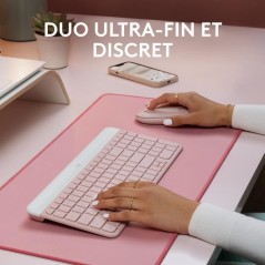 Ensemble Clavier Souris - Sans fil - Logitech - MK470 Slim - Silencieu