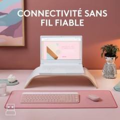 Ensemble Clavier Souris - Sans fil - Logitech - MK470 Slim - Silencieu
