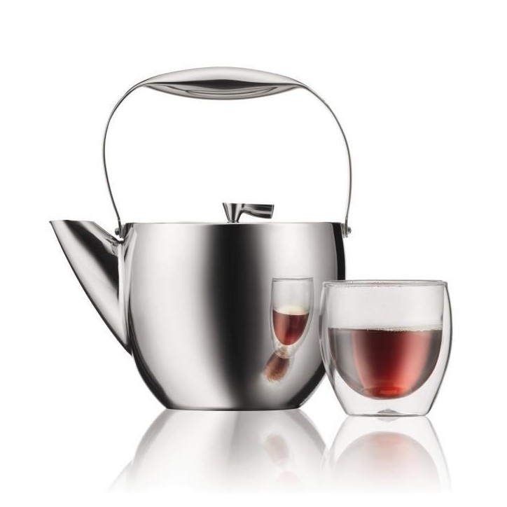 Théiere a piston - BODUM - Columbia - Filtre inox - 1.5 l - Mat