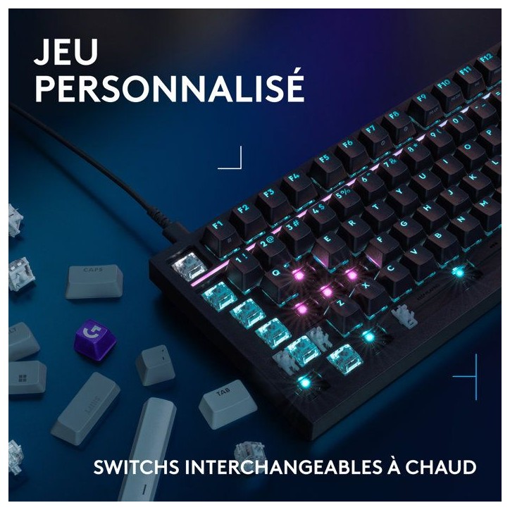 Clavier gamer - Filaire - Logitech G - G316 X 98 - AZERTY - USB-C - RVB Lightsync - Noir Clavier gamer - Filaire - Logitech G - G316 X 98 - AZERTY - USB-C - RVB Lightsync - Noir