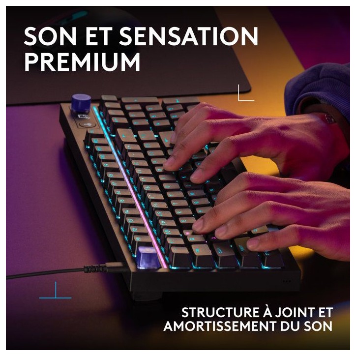 Clavier gamer - Filaire - Logitech G - G316 X 98 - AZERTY - USB-C - RVB Lightsync - Noir Clavier gamer - Filaire - Logitech G - G316 X 98 - AZERTY - USB-C - RVB Lightsync - Noir